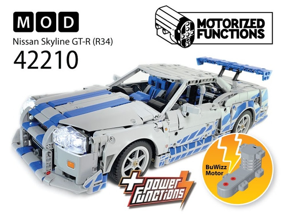 LEGO MOC-224307 42210 Fast & Furious 2 Nissan Skyline GT-R (R34