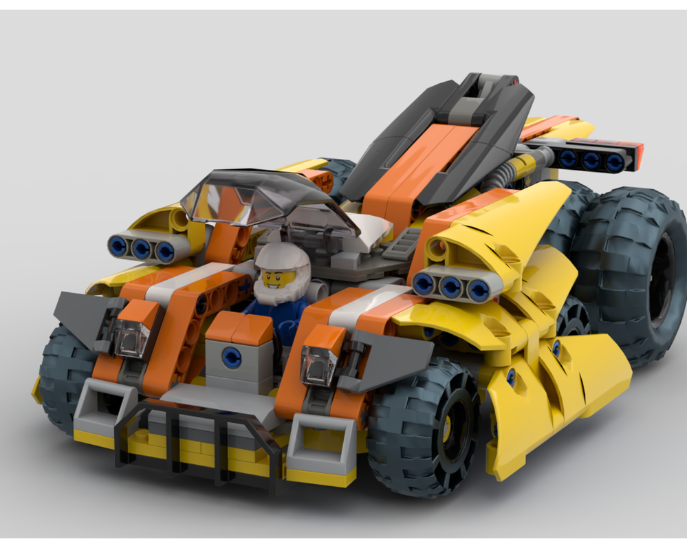 LEGO MOC Cyber Racing Car by HeLi2046 | Rebrickable - Build with LEGO