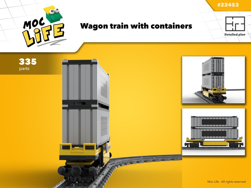 How to build LEGO Train Shipping Containers (Custom MOC) #tutorial 