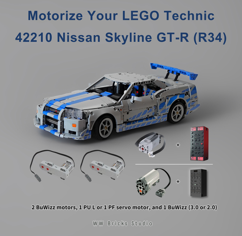 BuWizz 42210 Nissan Skyline GT-R R34 by WW Bricks Studio