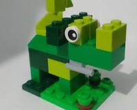 Green Elephant with a Bird
