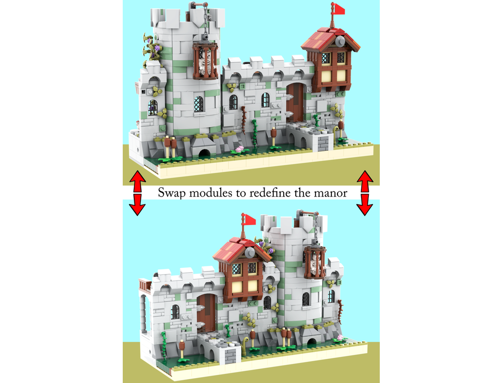 LEGO MOC Medieval Castle: The Old Manor by PeppePell | Rebrickable ...