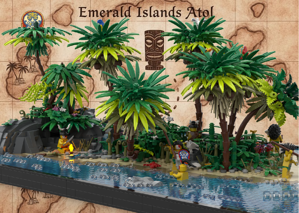 LEGO MOC-225452 🏝️ TROPICAL SHORE - Modular Tropical Island with