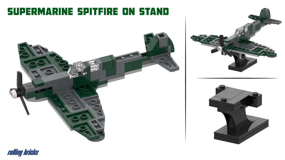 LEGO MOC Supermarine Spitfire MK.VB on by RollingBricks Rebrickable - Build with LEGO