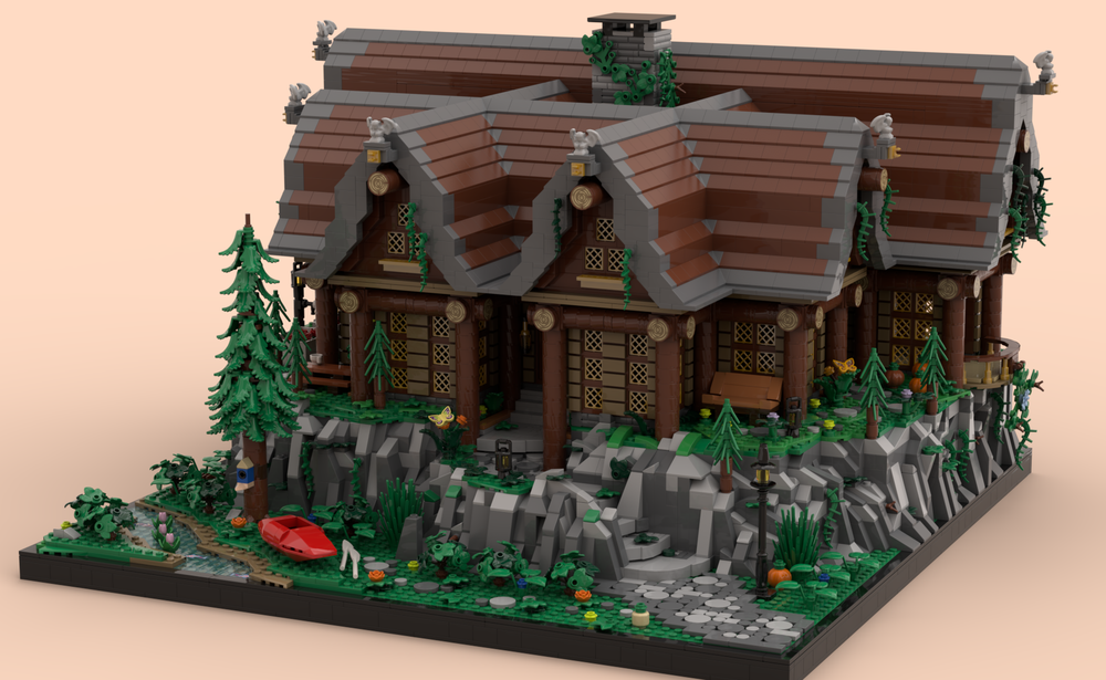 LEGO MOC-225869 Rustic Mountain House by Helldogg12 | Rebrickable ...
