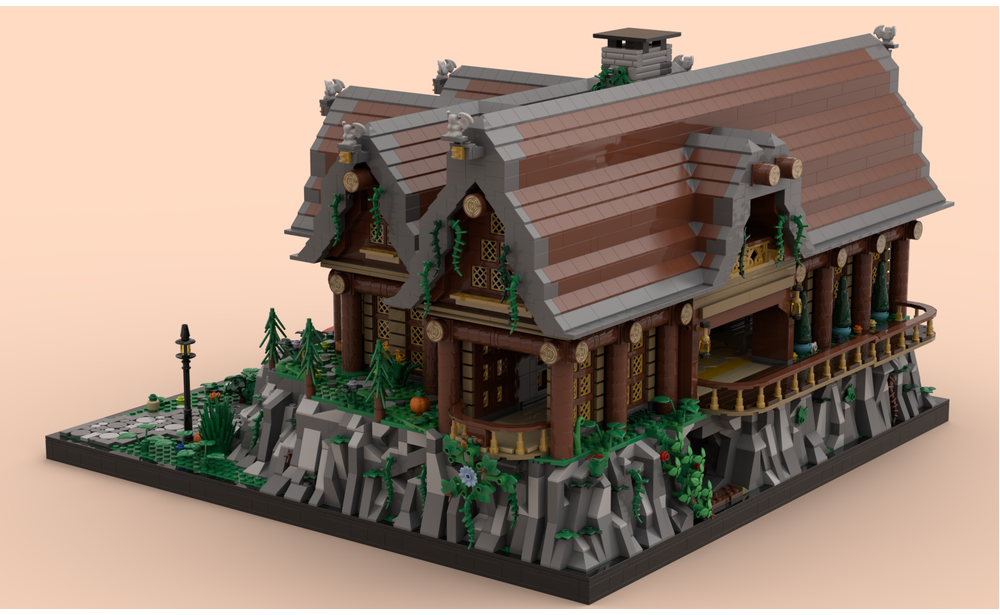 LEGO MOC-225869 Rustic Mountain House by Helldogg12 | Rebrickable ...