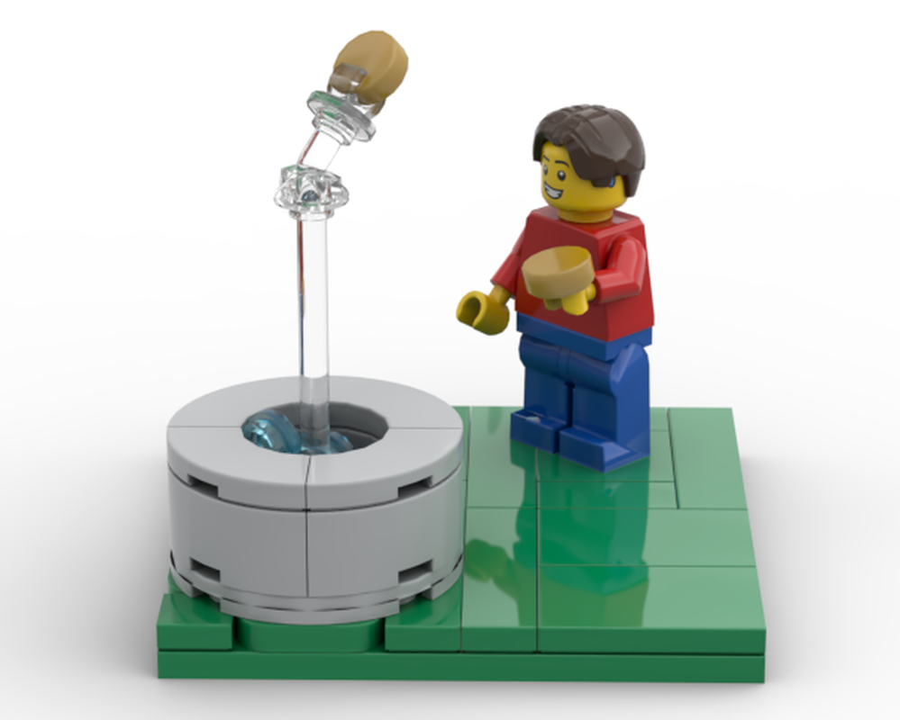 LEGO MOC-225932 Man Flipping coins into fountain by WesLovesLego ...