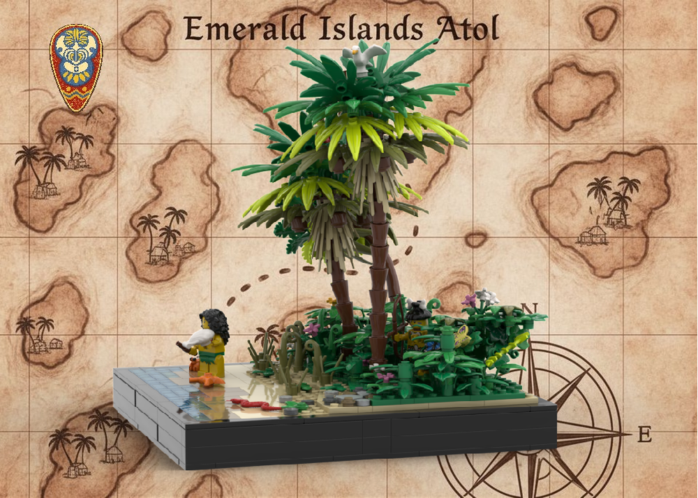 LEGO MOC 🐚 SHELL GATHERER - Island Woman's Daily Life | Modular Island ...