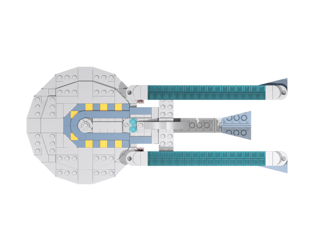 LEGO MOC USS Hutzel Kitbashed Starship, Smooth and Updated Colors ...