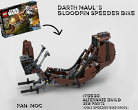 75532 Maul's Sith Speeder - LEGO Scout Trooper & Speeder Bike Alternate Build