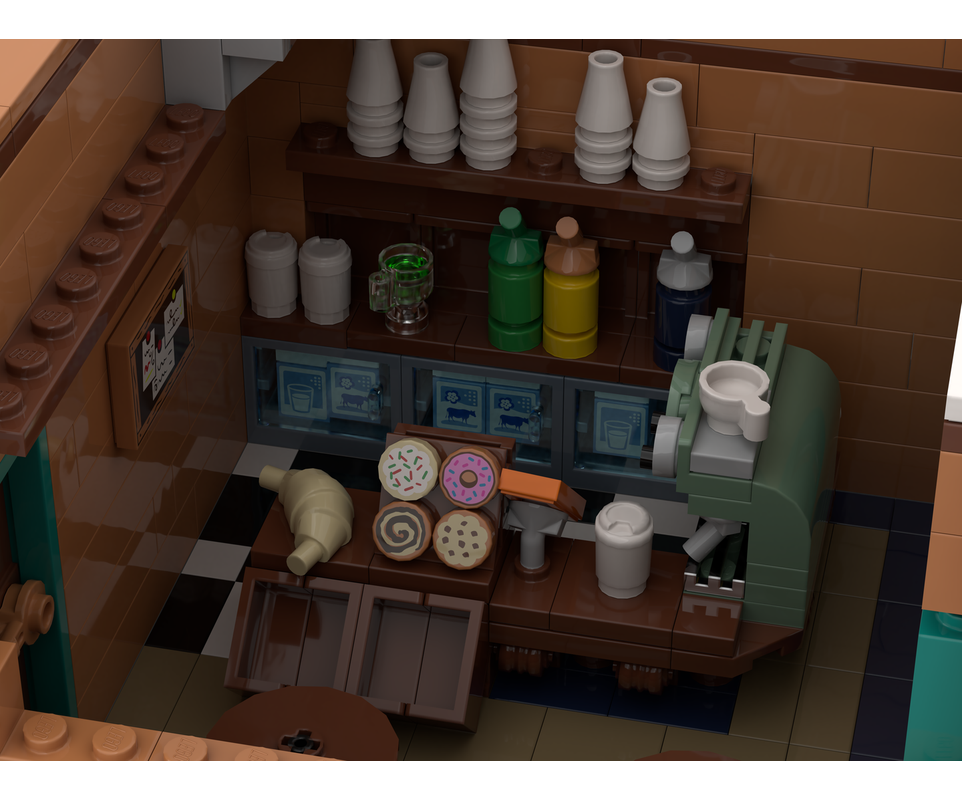 LEGO MOC-226685 Beans & Brew - Coffee Shop & Apartment Modular by ...