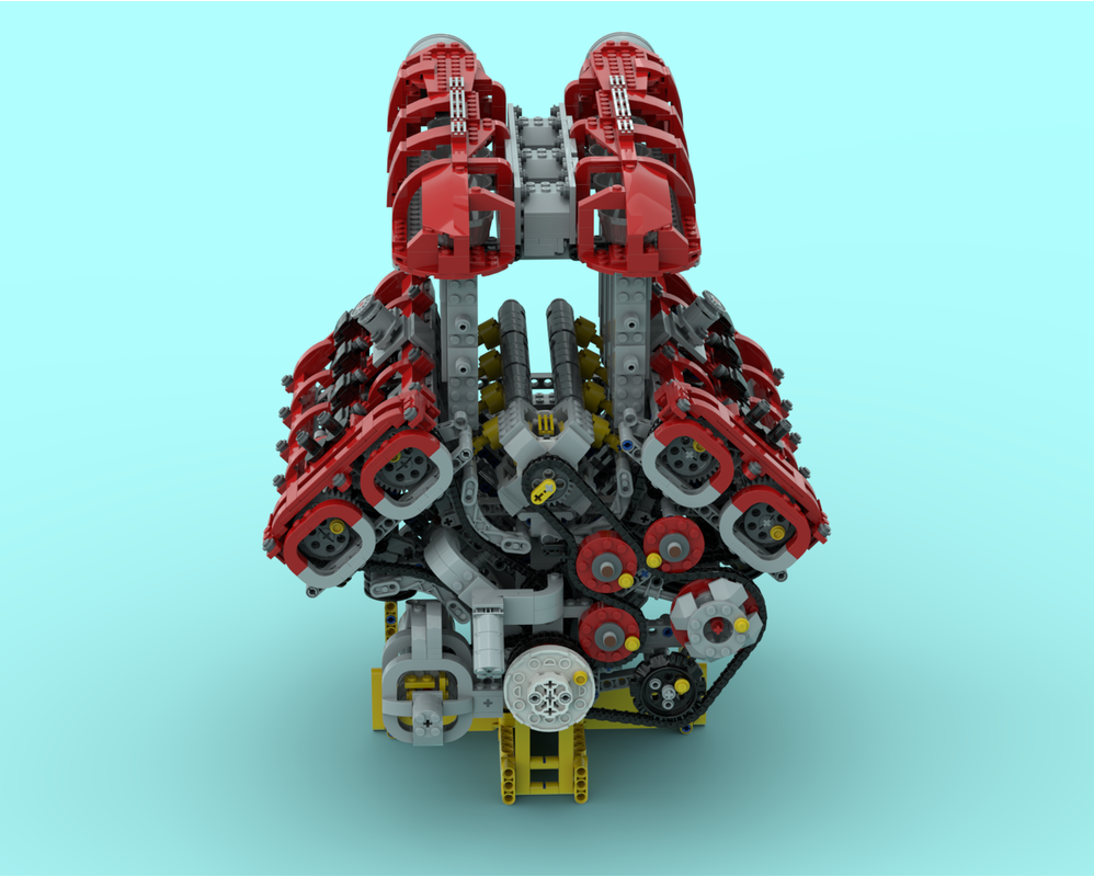 LEGO MOC-226736 V8 Engine Red by Smudge | Rebrickable - Build with LEGO