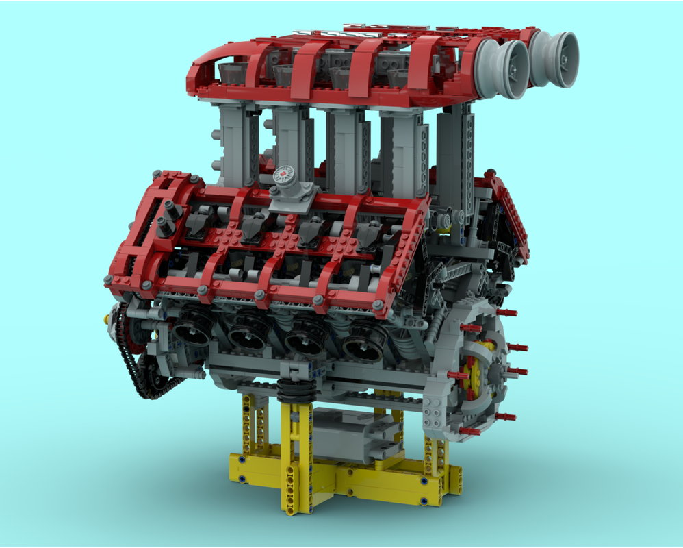 LEGO MOC-226736 V8 Engine Red by Smudge | Rebrickable - Build with LEGO