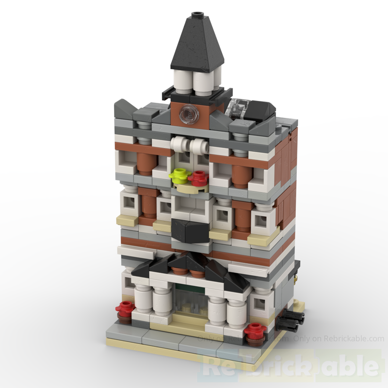 LEGO MOC-226983 Town Hall Mini Modular by Mobilox | Rebrickable - Build ...
