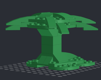 Green mini zaratan with palm tree 31058 4 to 1