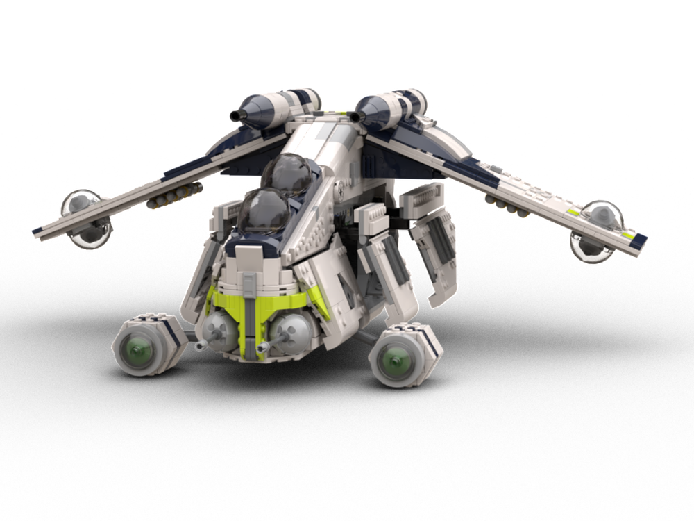 Minifig Scale Blue Republic Gunship LAAT Muunilinst 10 Gunship