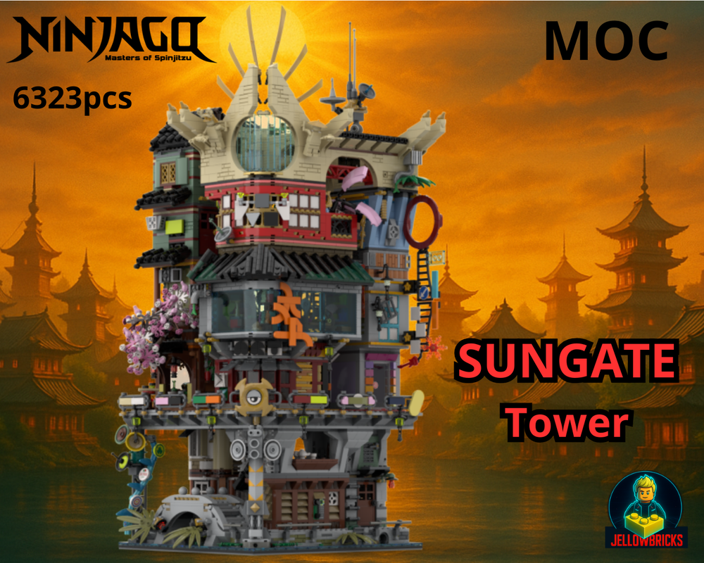 LEGO MOC-227270 Ninjago Sungate Tower by Jellowbricks