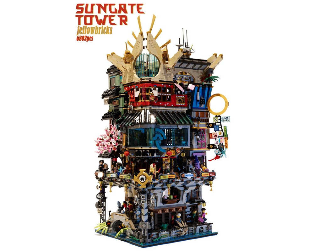 LEGO MOC-227270 Ninjago Sungate Tower by Jellowbricks