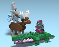 11041 Bird Knight Versus Gator Master