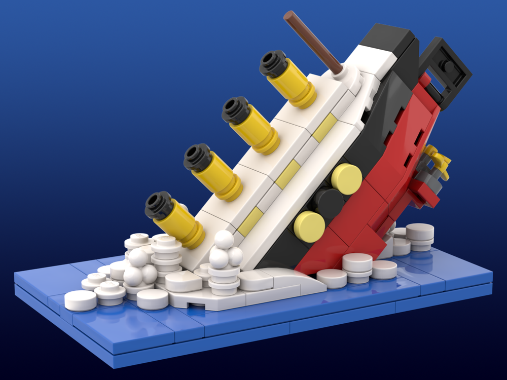 LEGO MOC-227659 Tiny Sinking Titanic by AntOrman | Rebrickable - Build ...