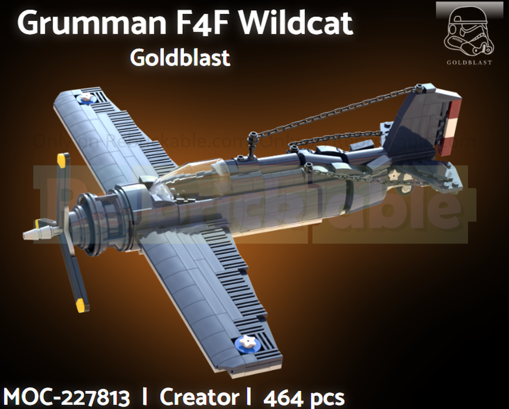 LEGO MOC-227813 Grumman F4F Wildcat by Goldblast | Rebrickable