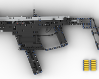 JOMIOD Set Mattoncini Pistola Kriss Vector 1588 Pezzi - Kit Costruzione Con Meccanismo Di Tiro, Modello MOC Arma Militare Compatibile Lego