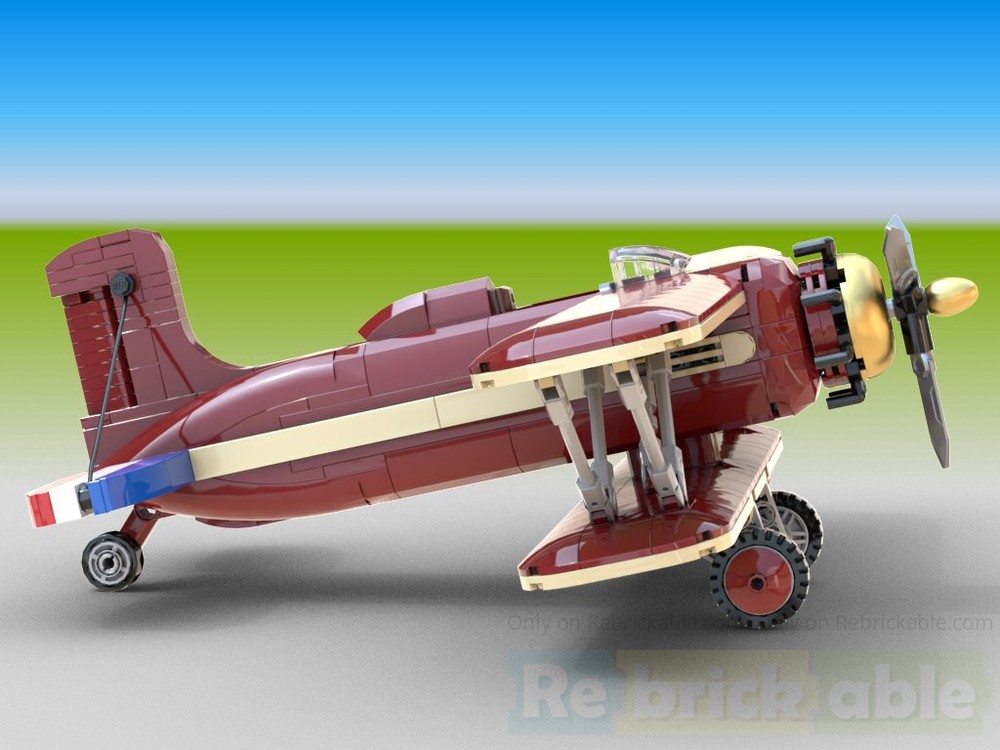 LEGO MOC-227907 Dark Red Biplane by The_Rubberduck | Rebrickable ...