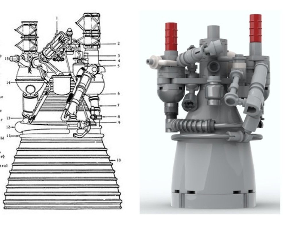 LEGO MOC-228105 Rocketdyne F1 and J2 Engines by iscatrebor ...