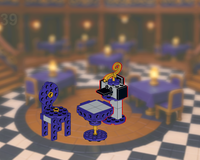 Chair, table and tap from the Baratie