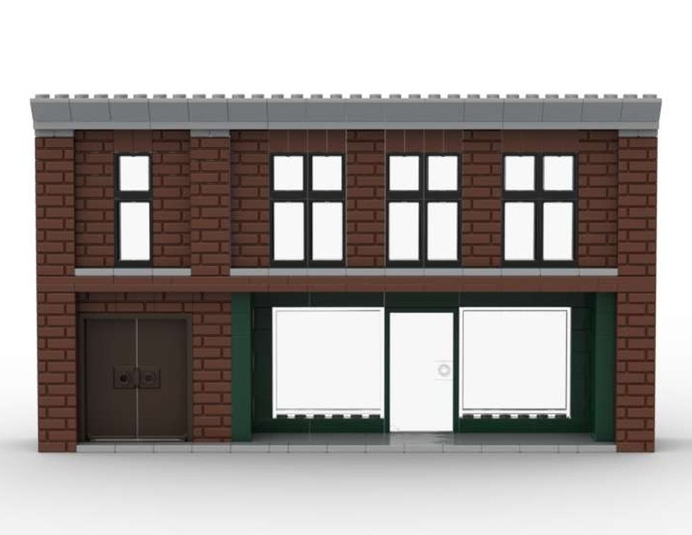 LEGO MOC Large storefront facade by secondmessybrick | Rebrickable ...