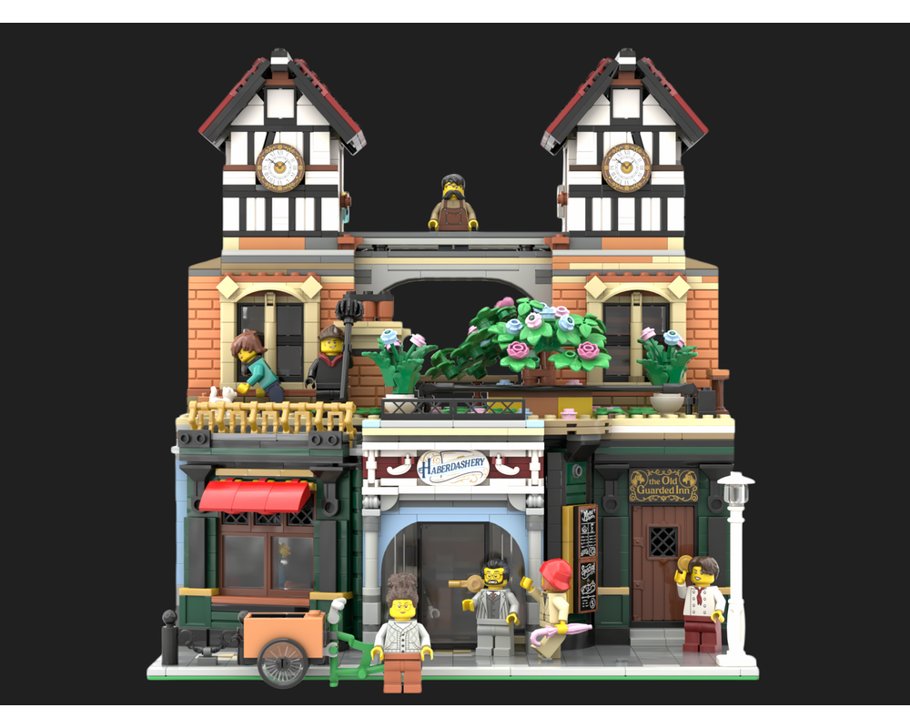 MOC-229257 The Twin Clock Towers - 10350 Tudor Corner Alternative Build