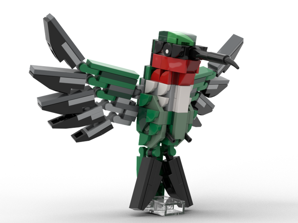 LEGO MOC-229555 Ruby-throated hummingbird by makoto_lake | Rebrickable ...
