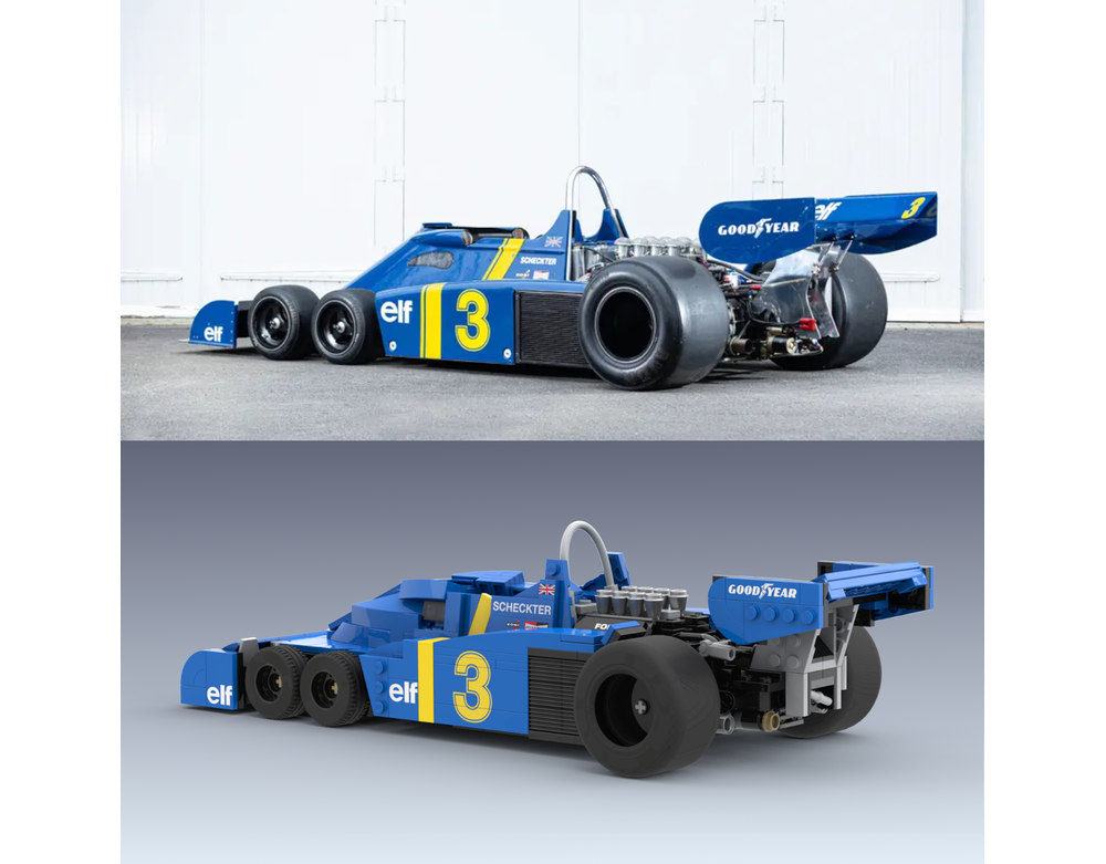 LEGO MOC-229746 Tyrrell P34 1976 - working V8 by bentobrick