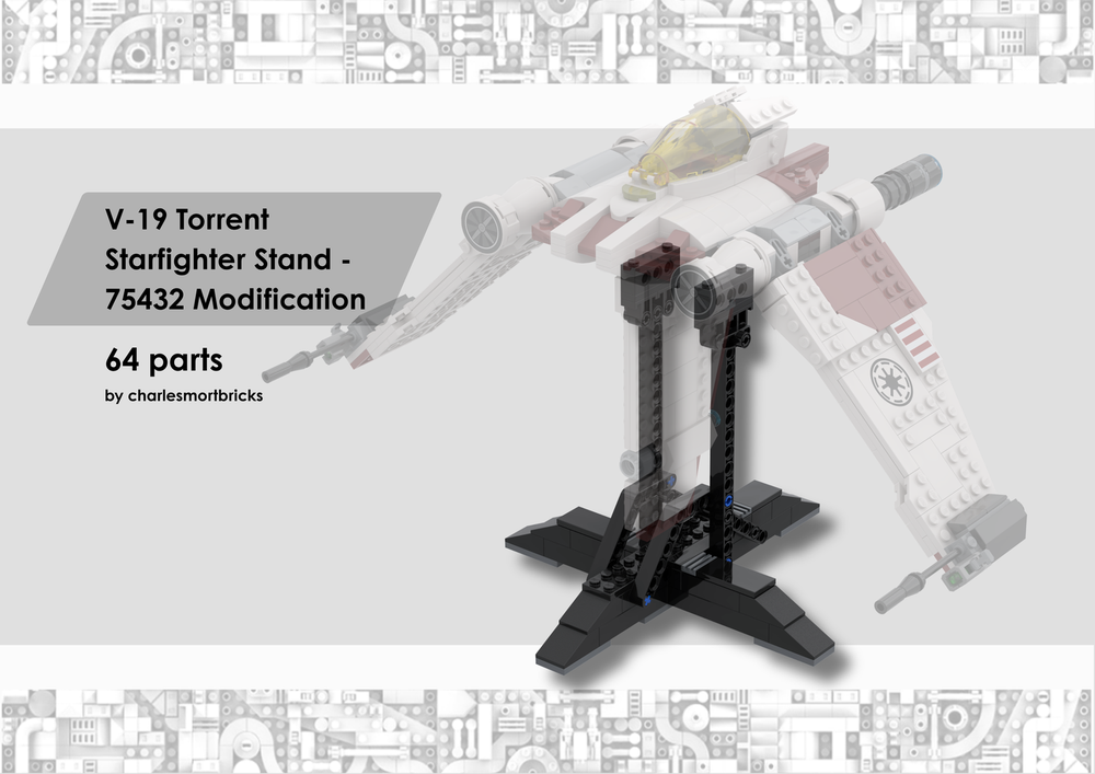 LEGO MOC-229868 V-19 Torrent Starfighter Stand - for set 75432 by ...