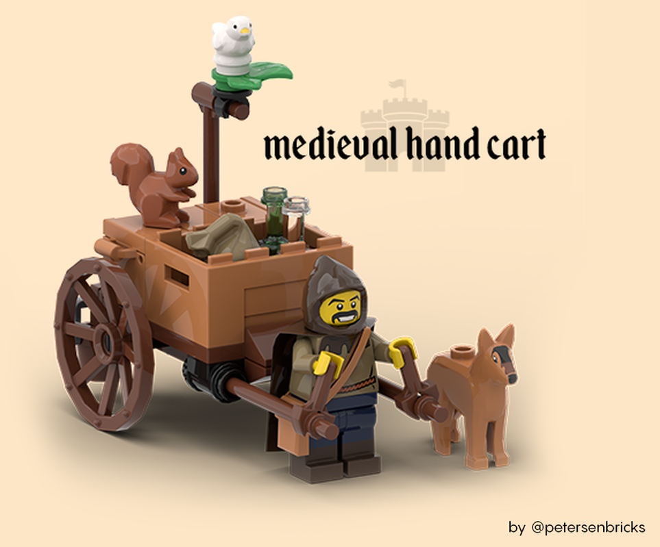 LEGO MOC-230262 Medieval Hand Cart by dgpetersen | Rebrickable - Build ...