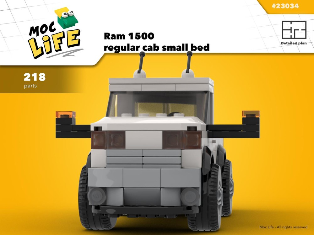 LEGO MOC Ram 1500 small bed single cab fifth gen by MocLife ...