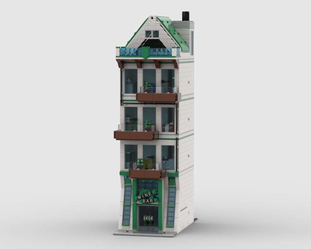 LEGO MOC-230555 Apartment Modular Building by brickmanspark ...