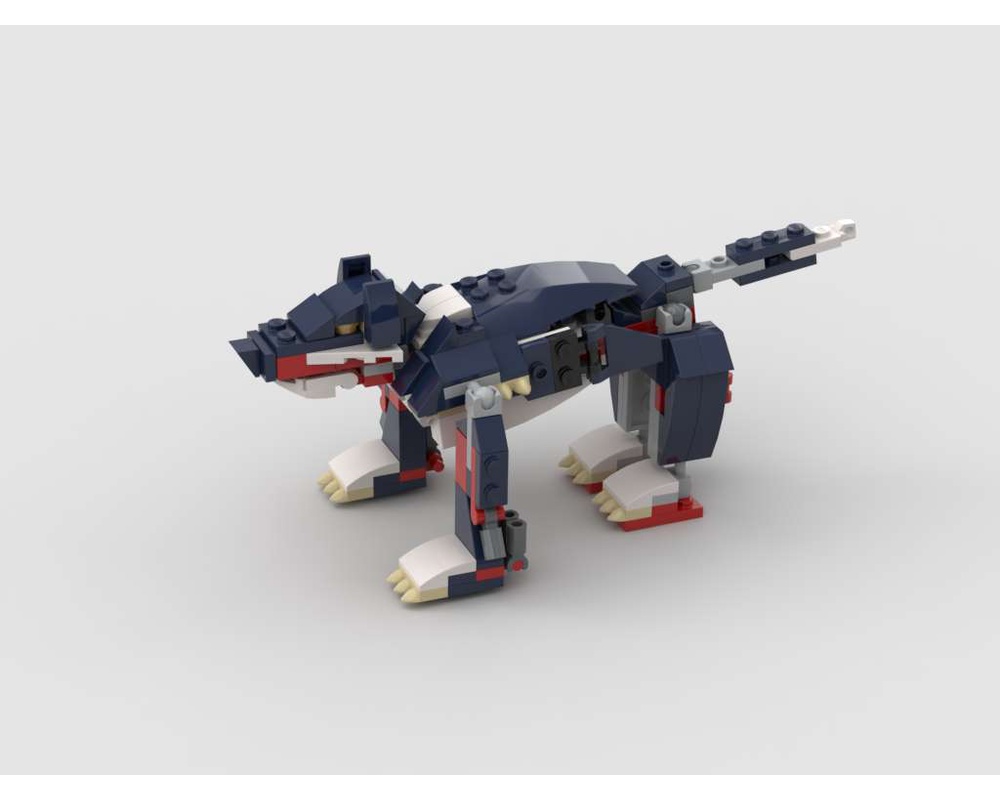 LEGO MOC-23056 Deep Blue: Wolf Transformer (Creator > Basic Model ...