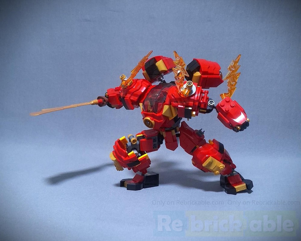 LEGO MOC-231141 Kai's Upgraded Elemental Fire Mech v1.5 by Mechalaro ...