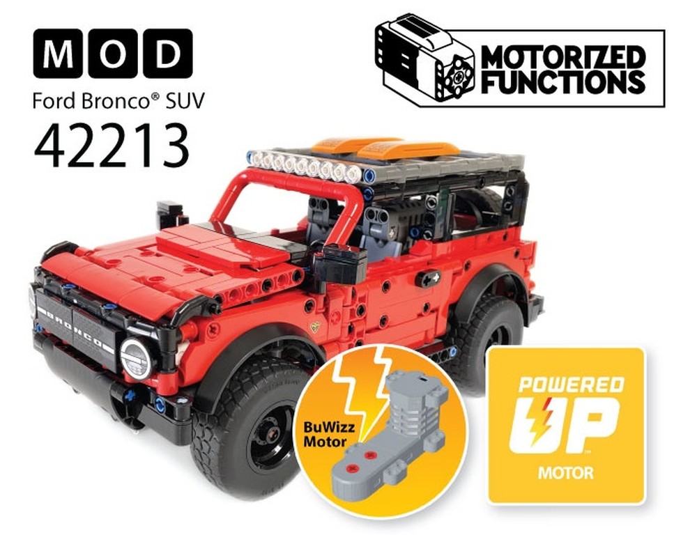 LEGO MOC-231477 42213 Ford Bronco SUV RC MOD for Powered Up & BuWizz ...