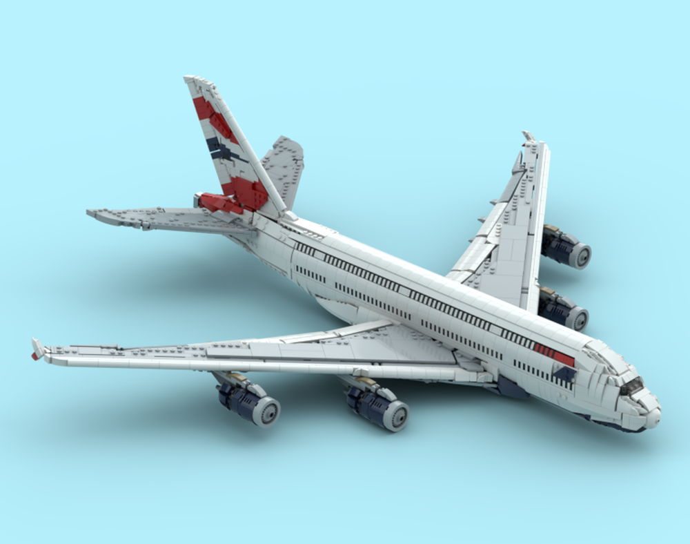 LEGO MOC British Airways Airbus A380 by ryangc_productions