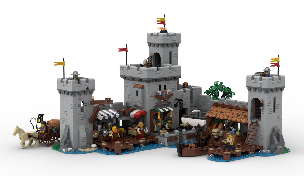 LEGO MOC-232254 Port of the Lion Knights (Medieval Seaside Market