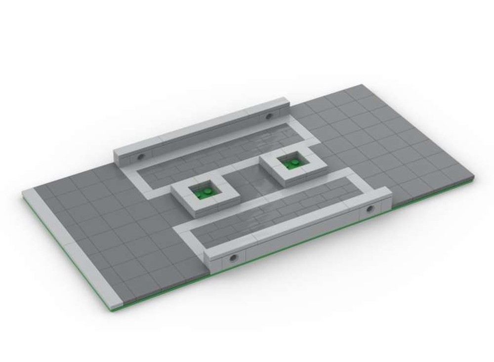 LEGO MOC-232323 Pedestrian footpath with planters by secondmessybrick ...