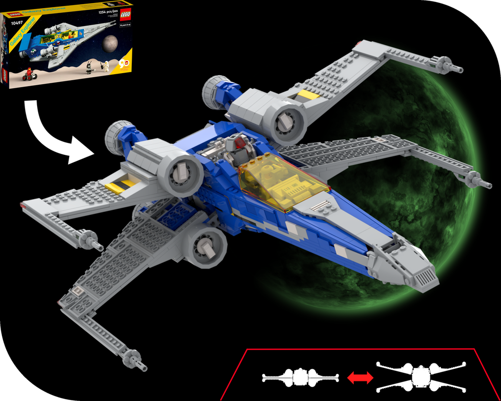 LEGO MOC-232397 T-65D X wing, classic space style | 10497 Galaxy