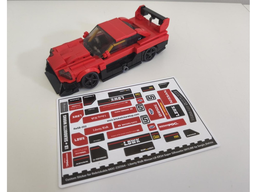 LEGO MOC-232564 Liberty Walk Nissan LB-ER34 Super Silhouette