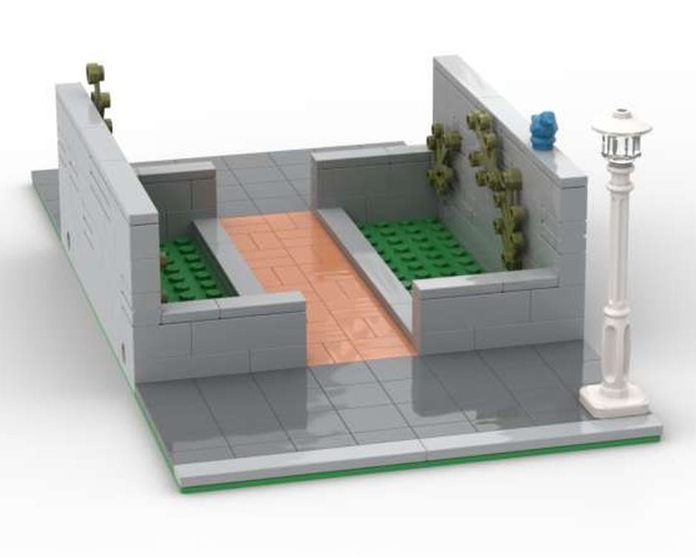 LEGO MOC Footpath with planters by secondmessybrick | Rebrickable ...