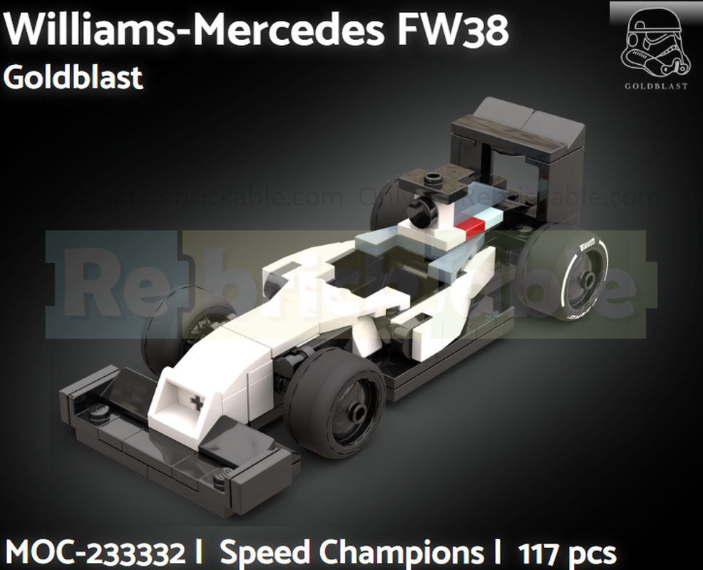 LEGO MOC-233332 Williams-Mercedez FW38 by Goldblast | Rebrickable ...