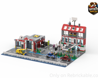 service station and fire department