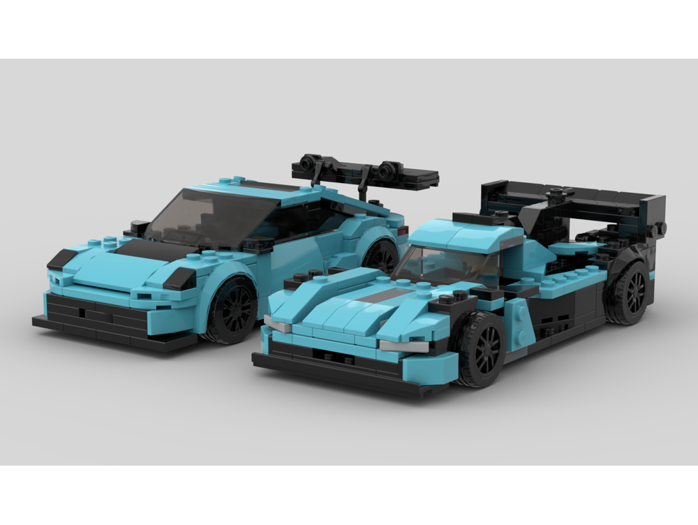 3.しめ縄 LEGO MOC-233478 Porsche 911 GT3 R+Porsche 963 (76898 alt) by Sete