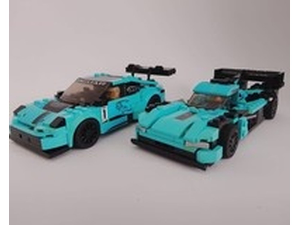 LEGO MOC Porsche 911 GT3 R+Porsche 963 (76898 alt) by seteyan